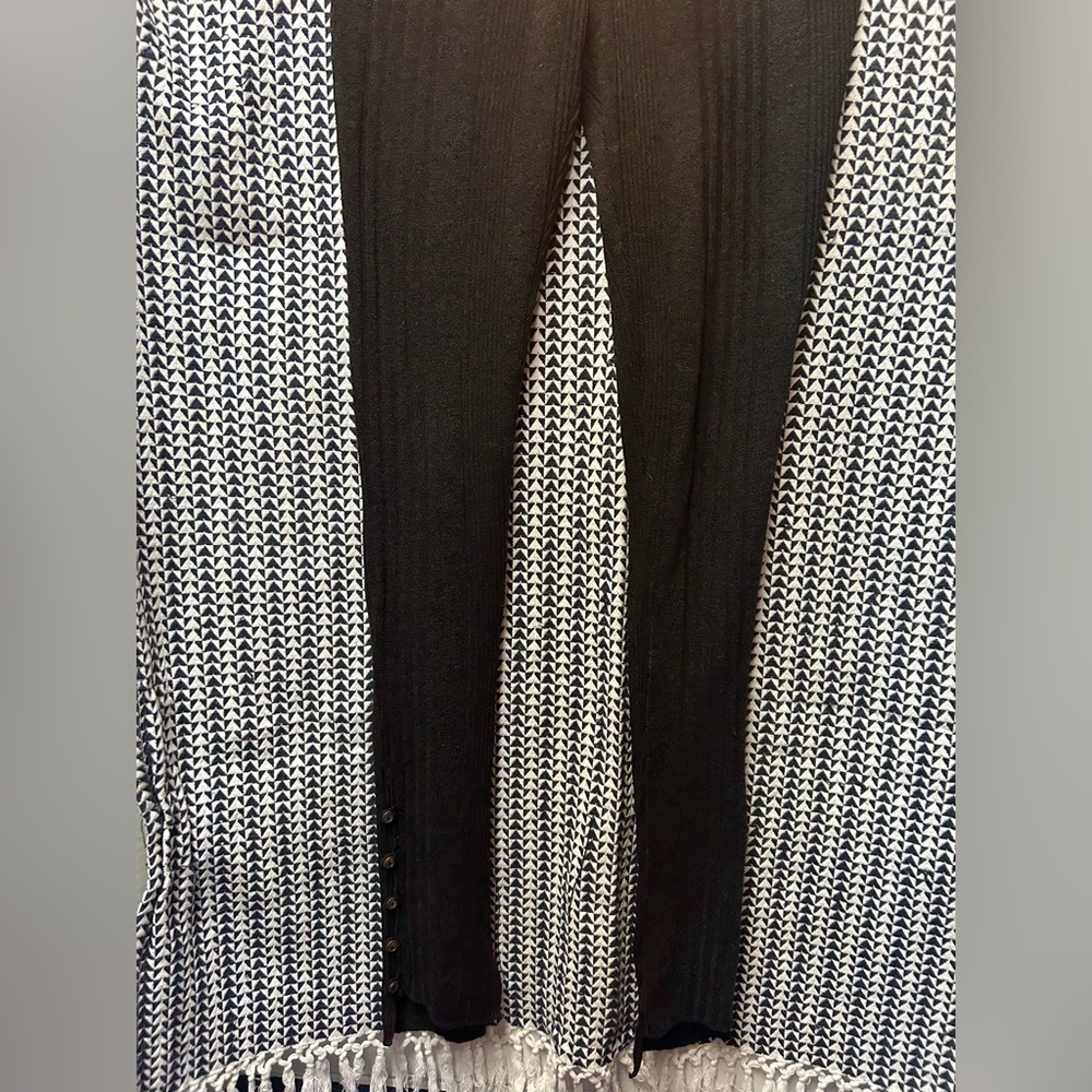 Free People Black Textured Knit Leggings